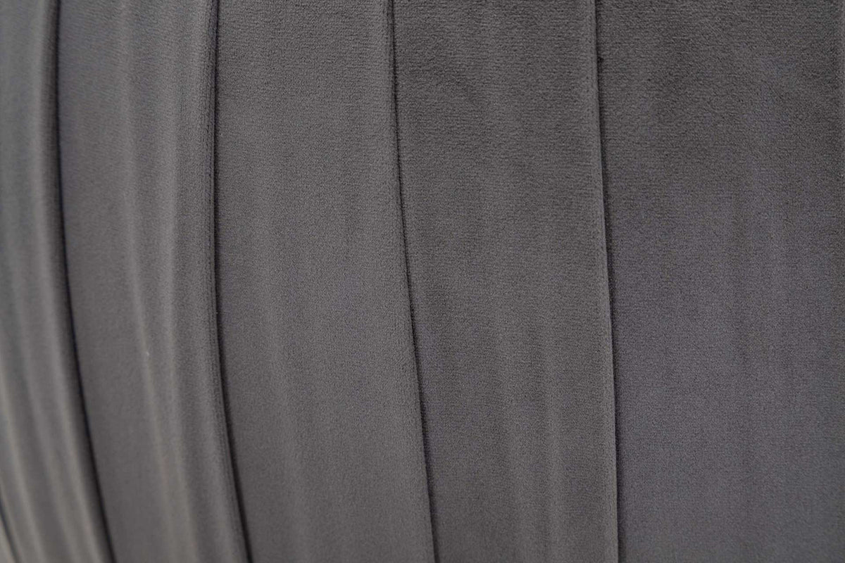 Flower Velvet Storage Ottoman Gray