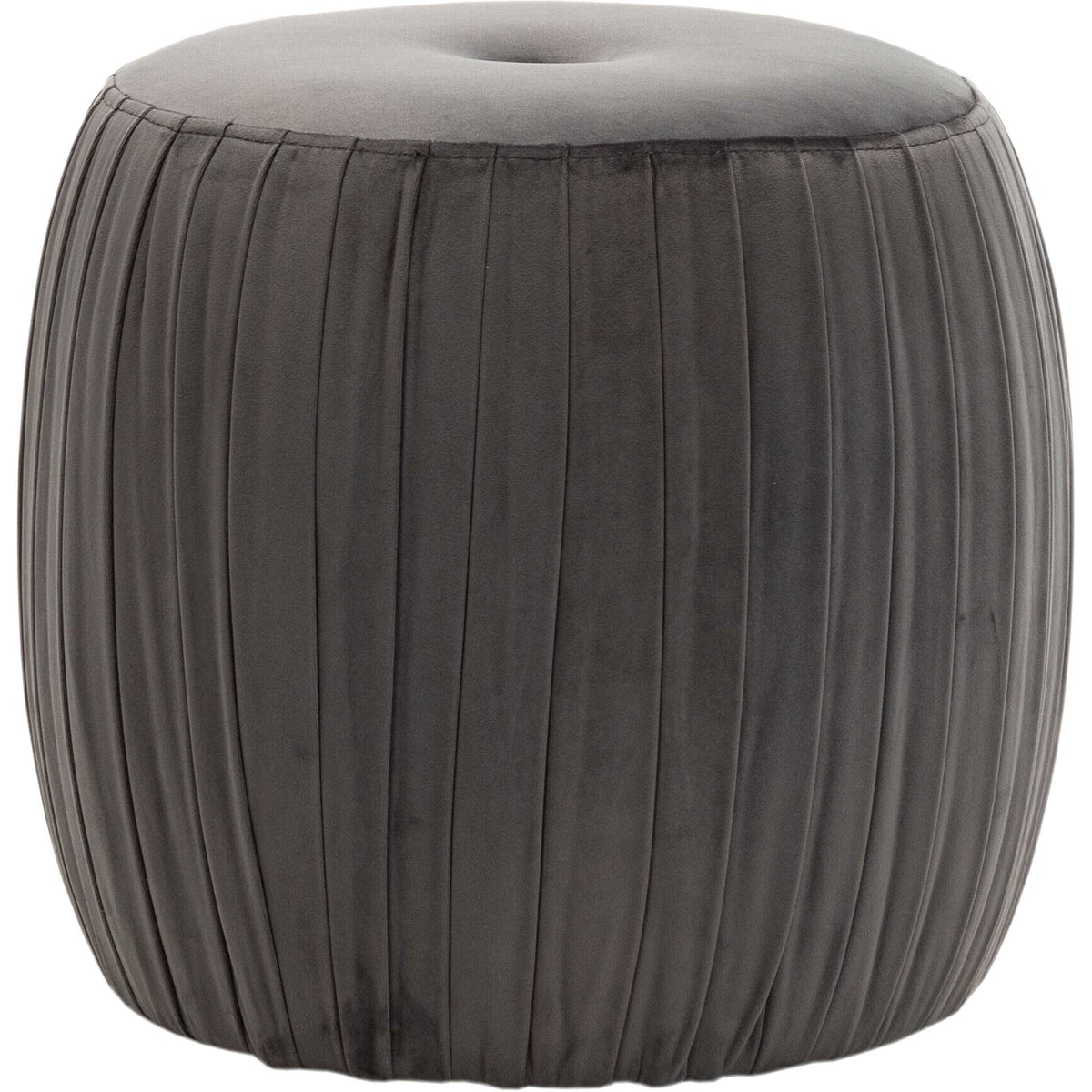 Sonny Velvet Ottoman Gray