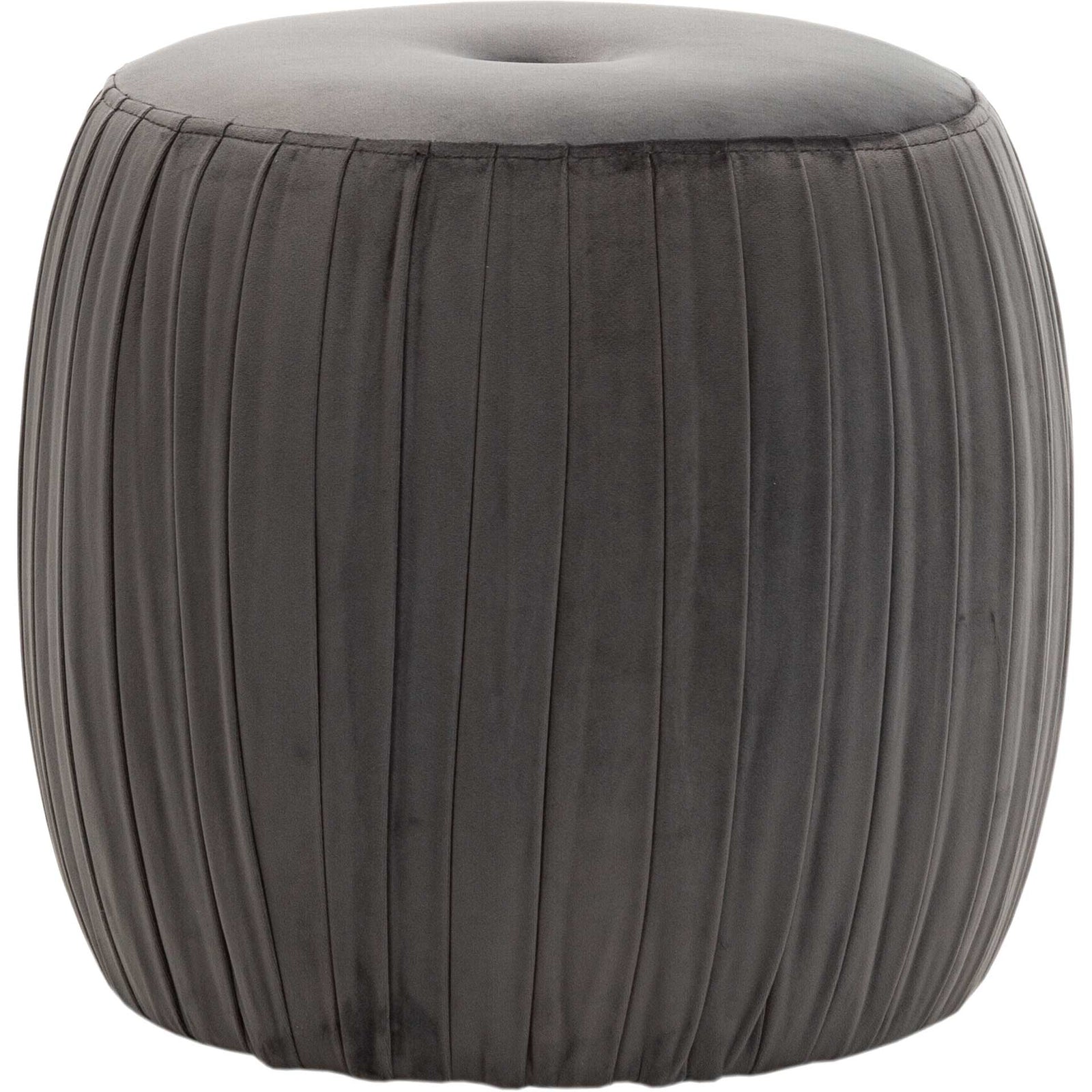 Sonny Velvet Ottoman Gray