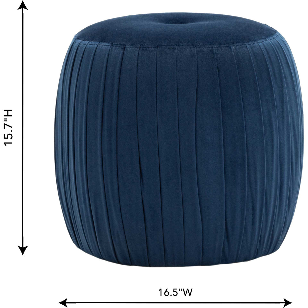 Sonny Velvet Ottoman Navy