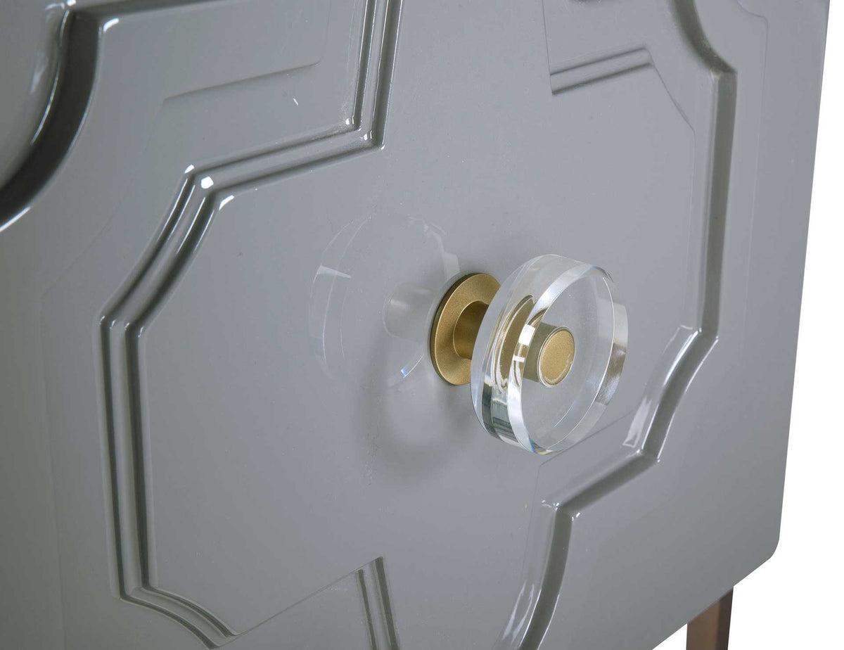 Analiz Lacquer Side Table Gray