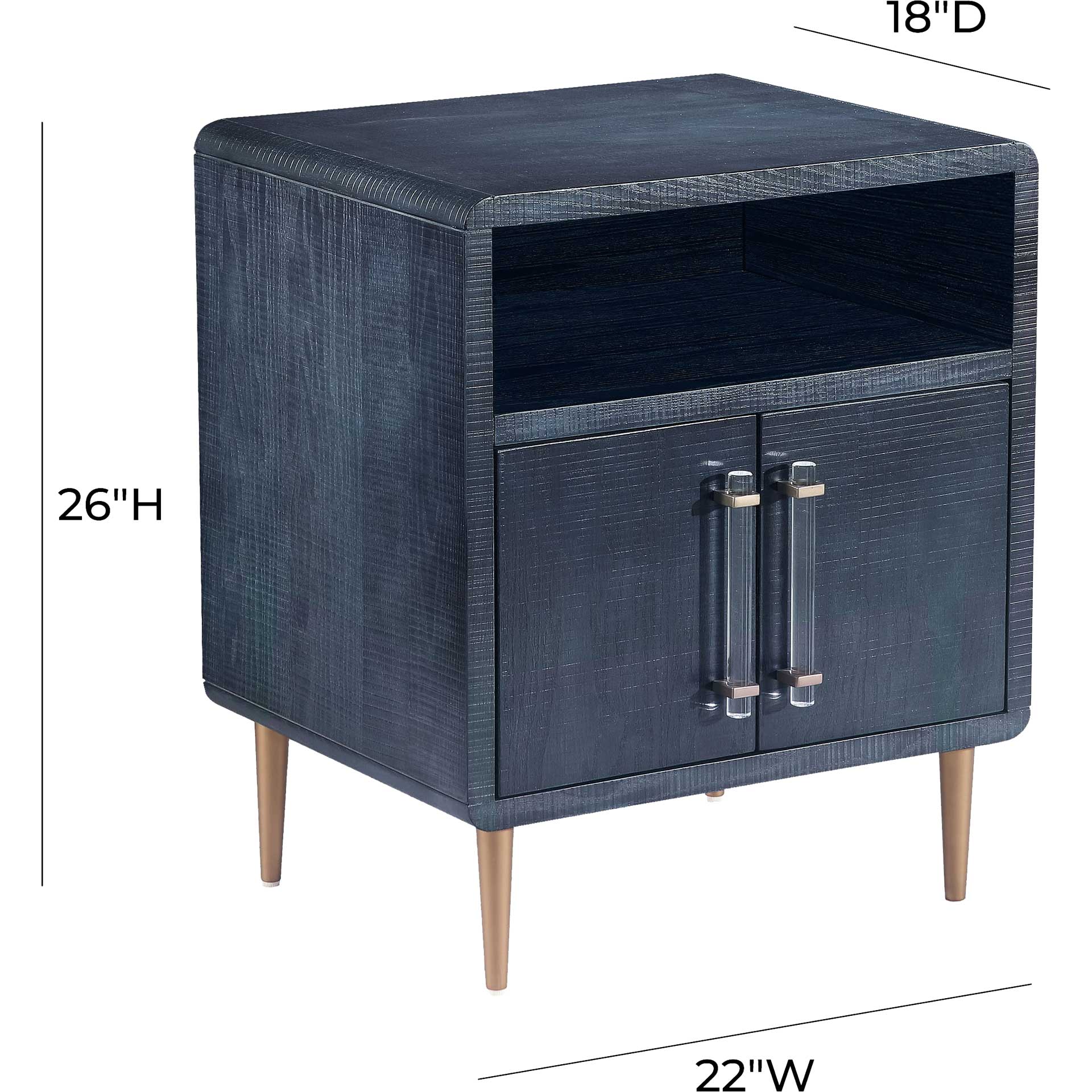 Madelyn Lacquer Side Table Indigo