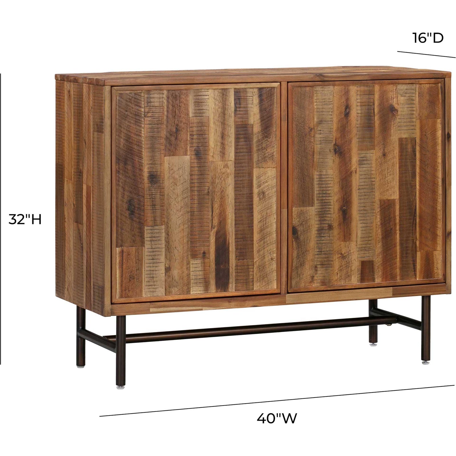 Boston Wooden Accent Cabinet Brown