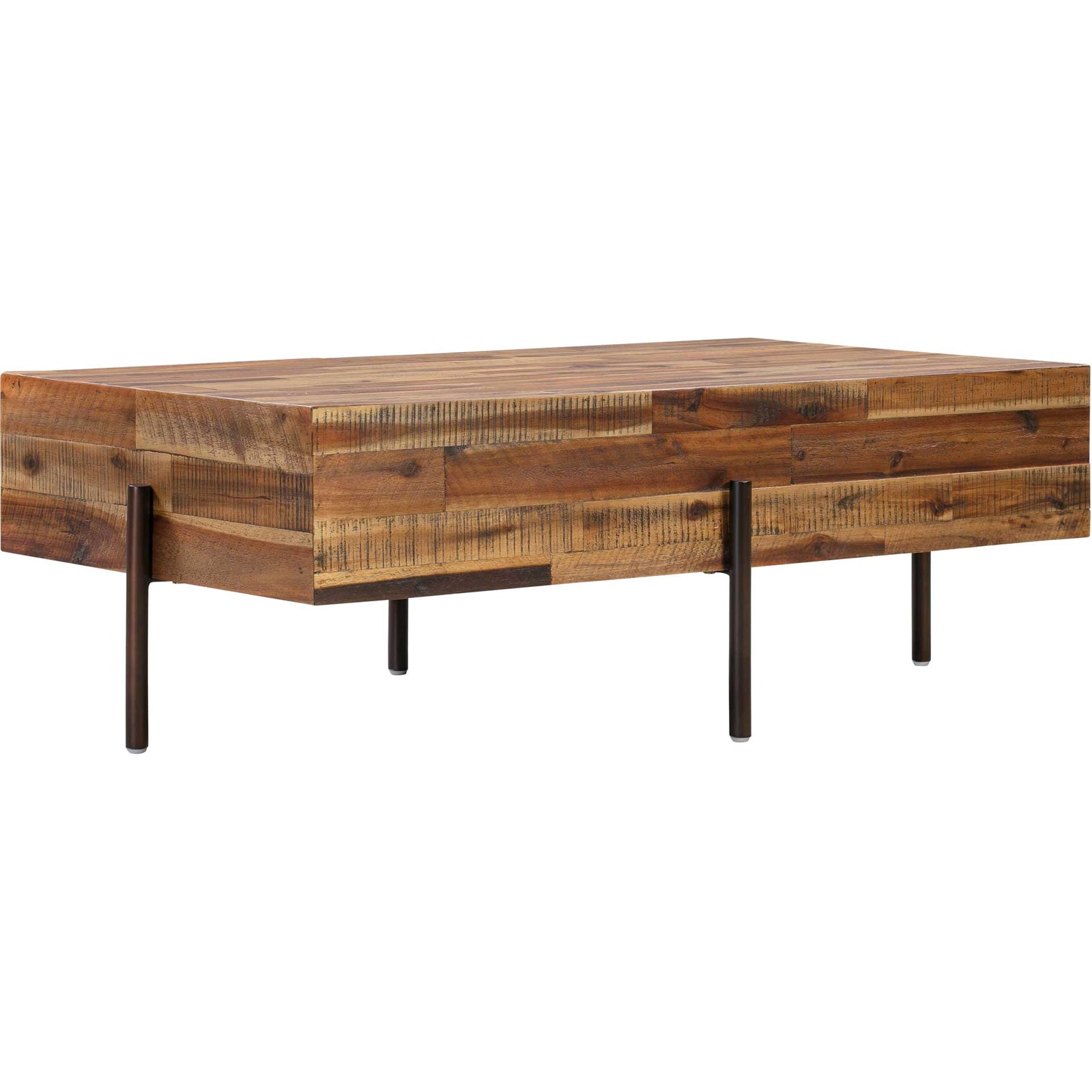 Boston Wooden Coffee Table Rustic/Dark Brown