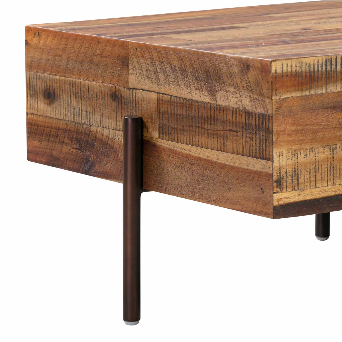 Boston Wooden Coffee Table Rustic/Dark Brown