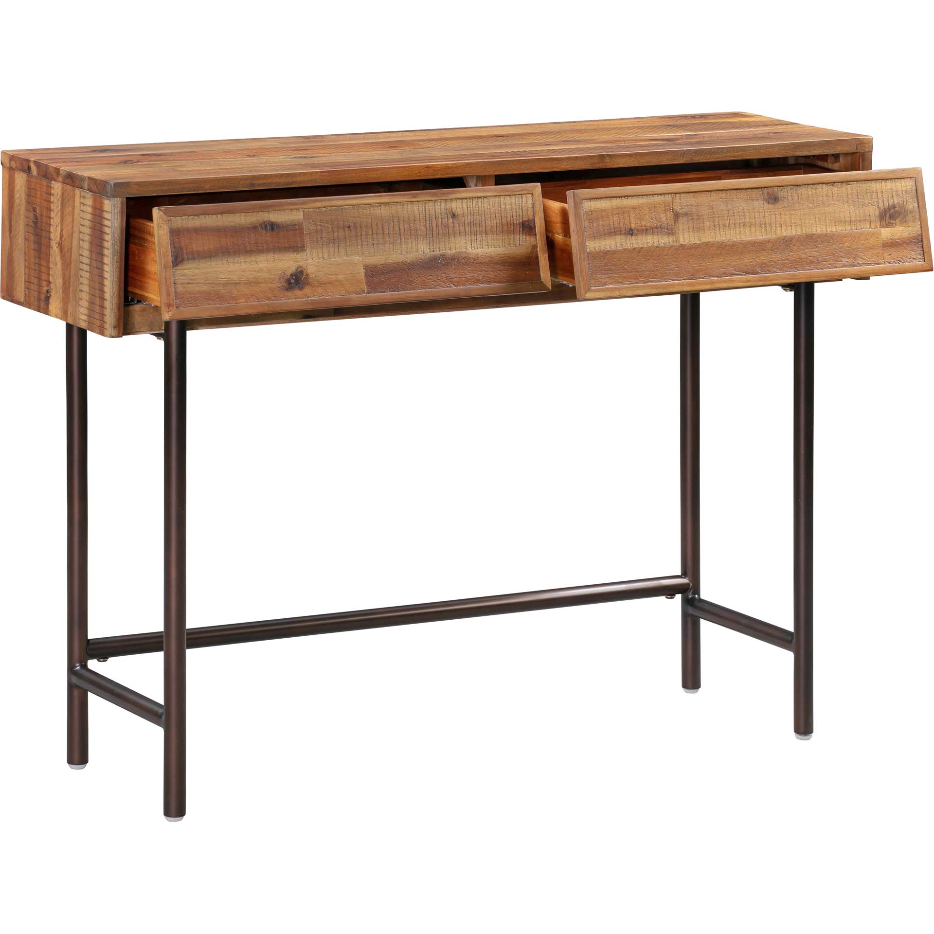 Boston Wooden Console Table Rustic/Dark Brown
