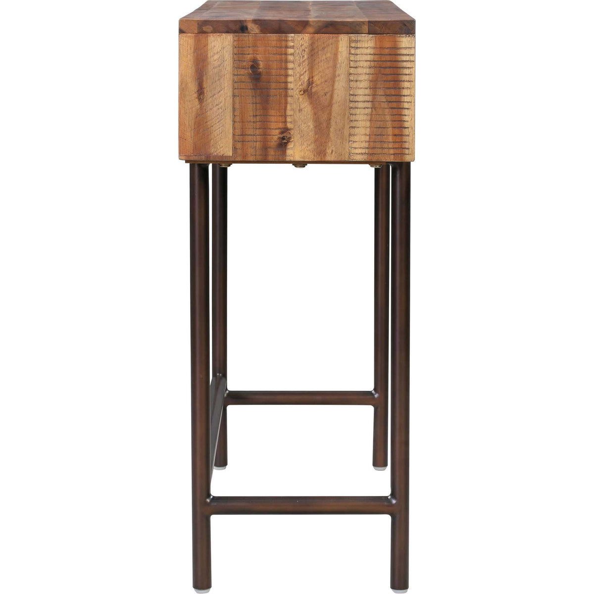 Boston Wooden Console Table Rustic/Dark Brown