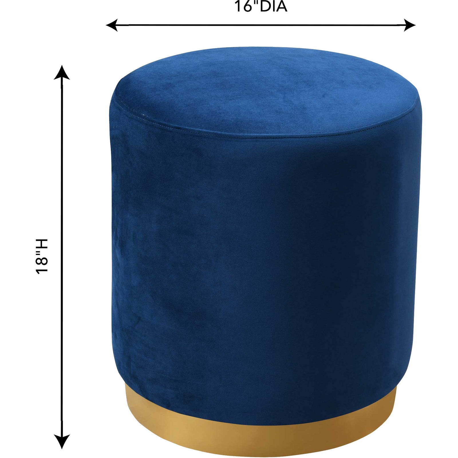 Ophelia Velvet Ottoman Navy