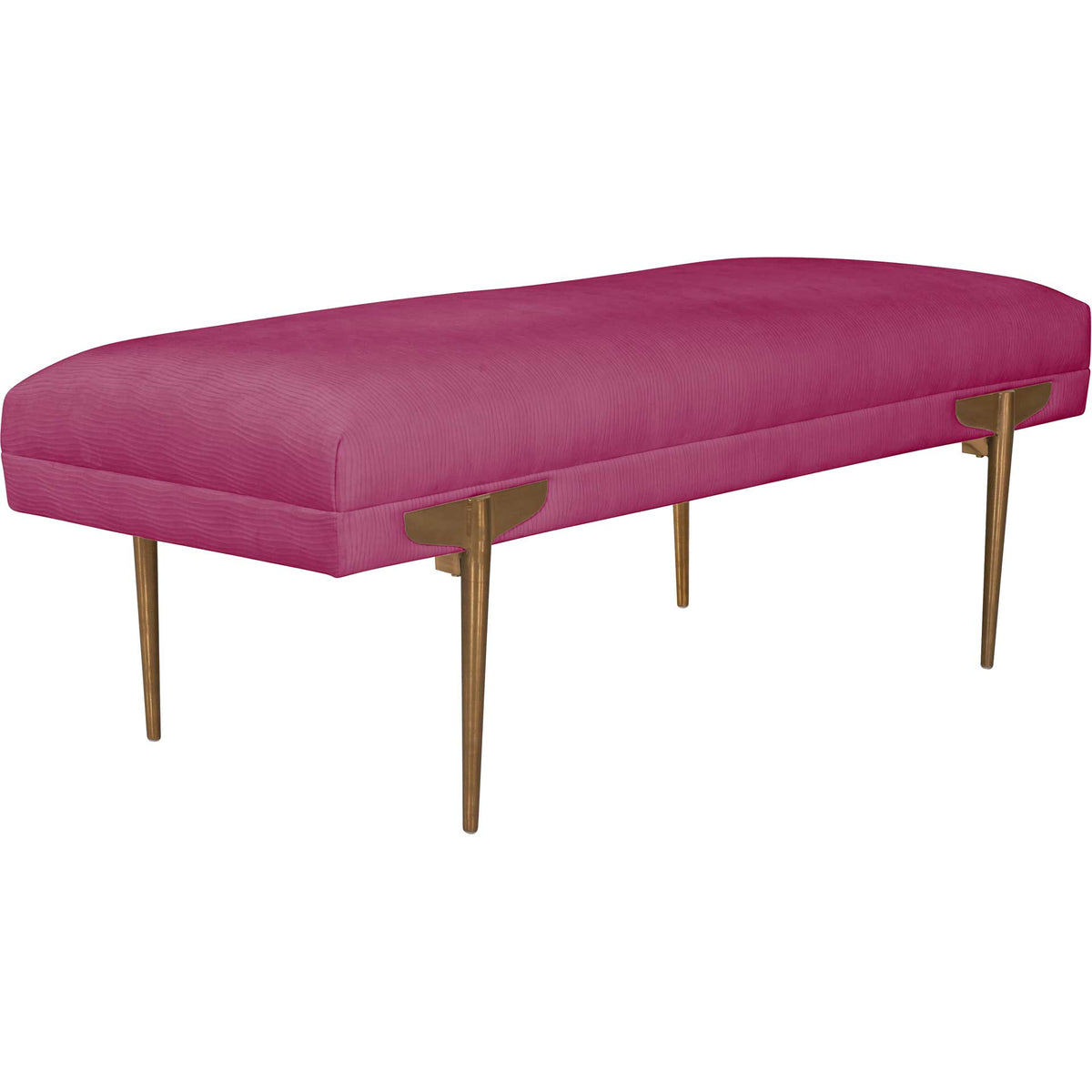 Braxton Velvet Bench Pink