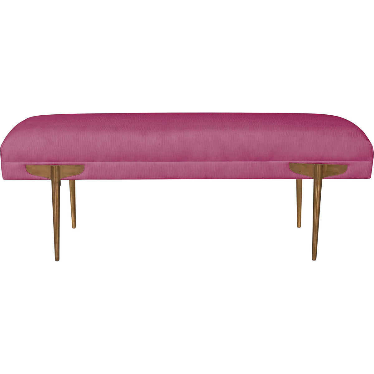 Braxton Velvet Bench Pink