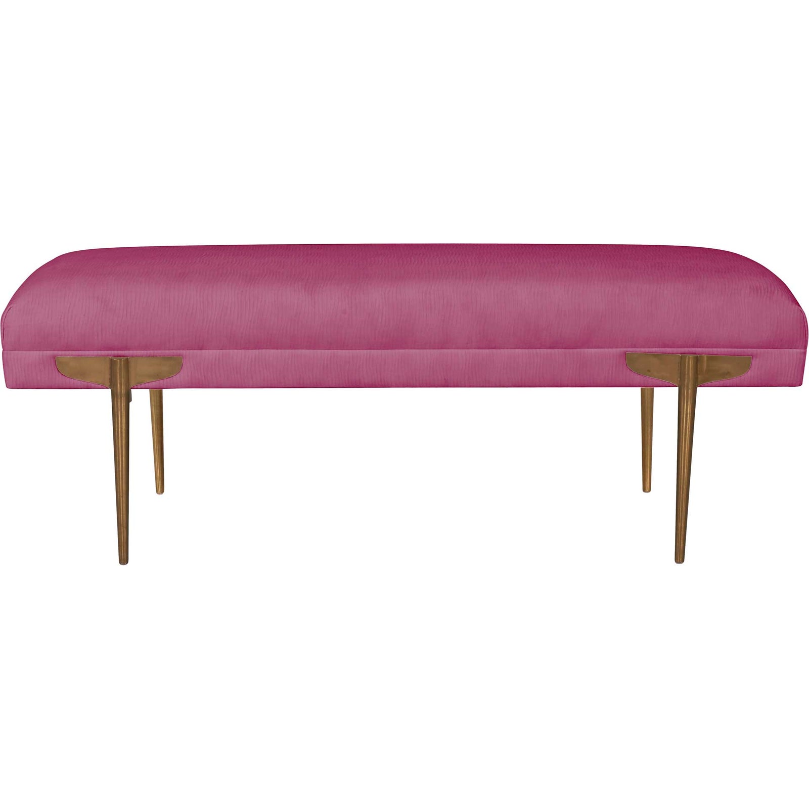 Braxton Velvet Bench Pink