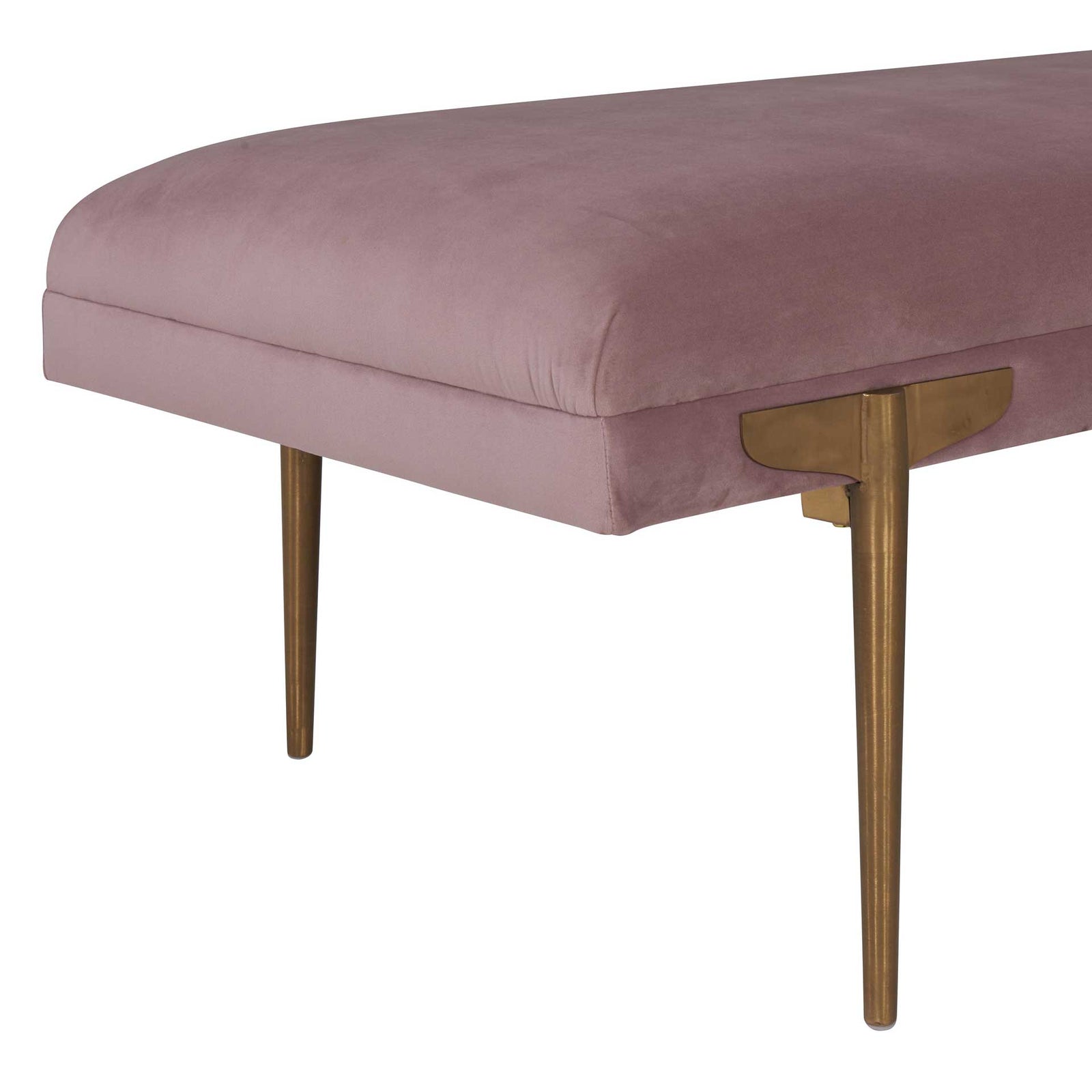 Braxton Velvet Bench Mauve