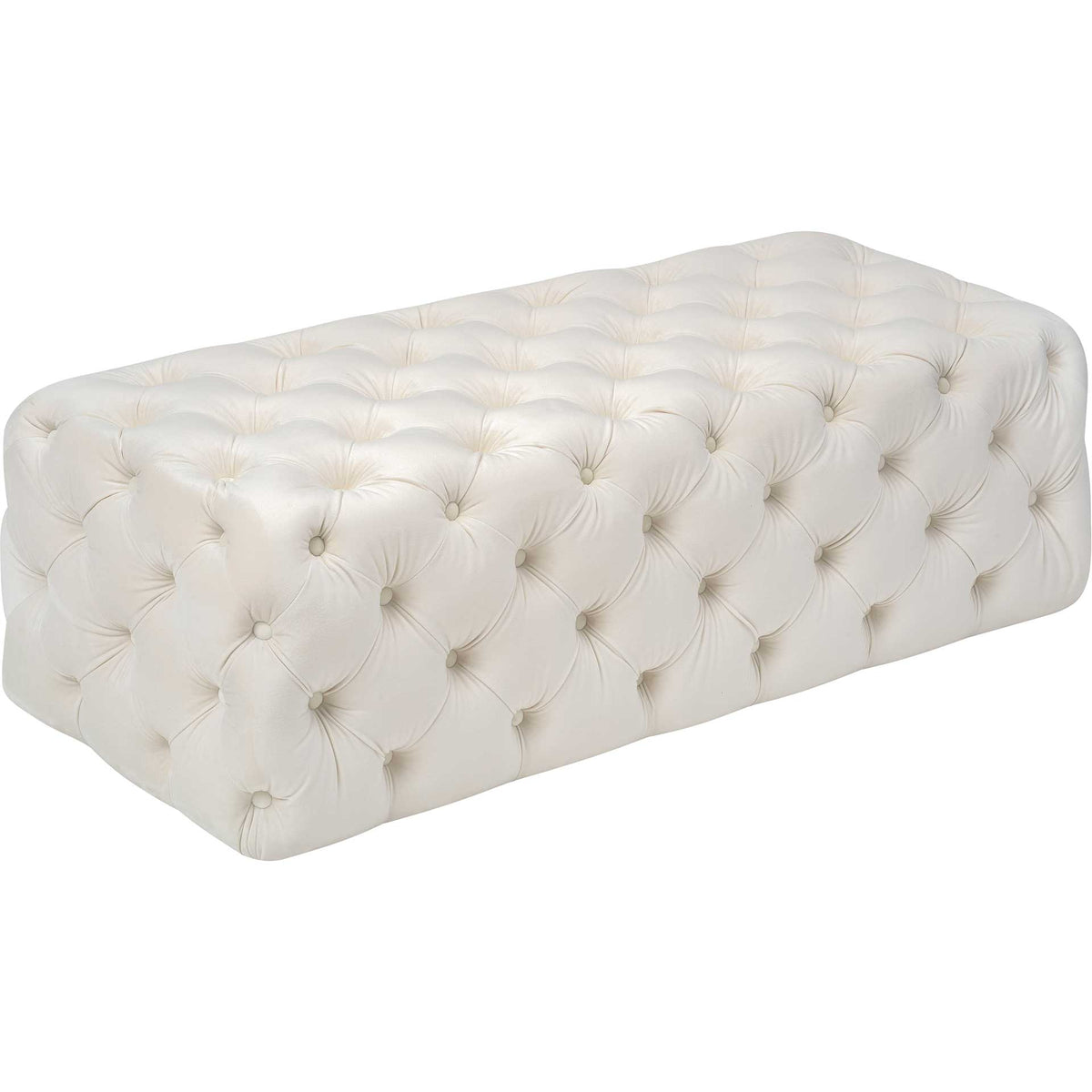 Kalel Velvet Ottoman Cream