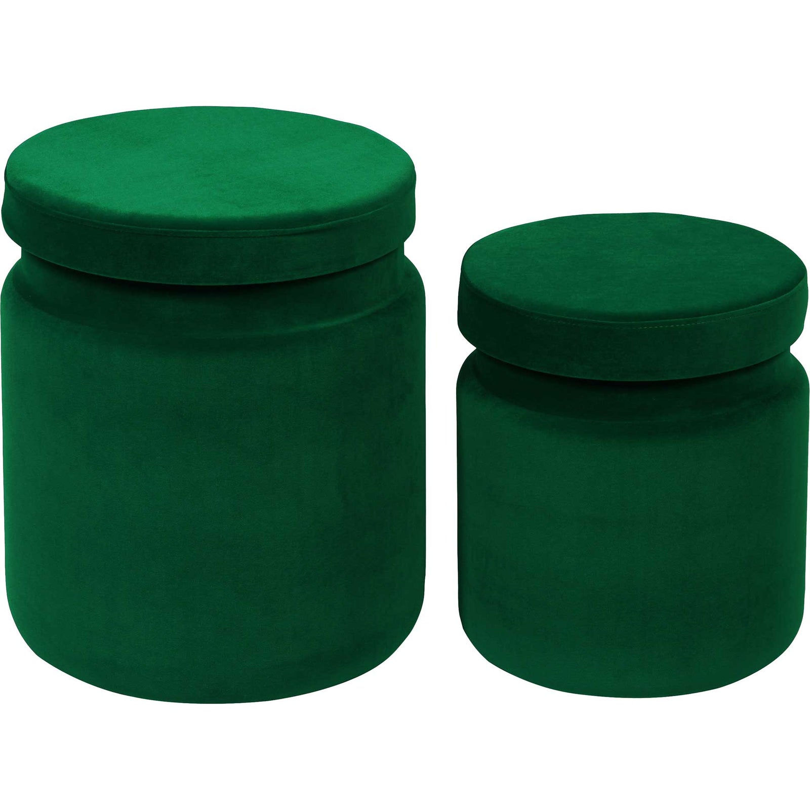 Kristy Velvet Storage Ottomans Green