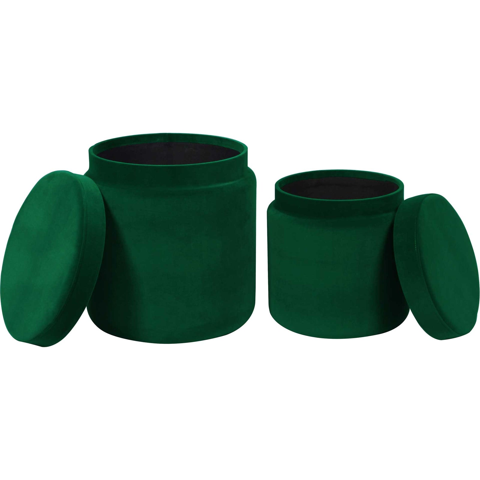 Kristy Velvet Storage Ottomans Green