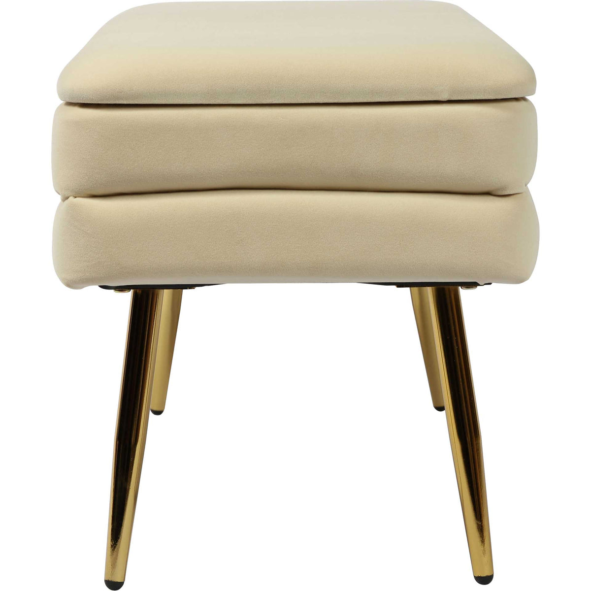 Zion Velvet Storage Bench Cream