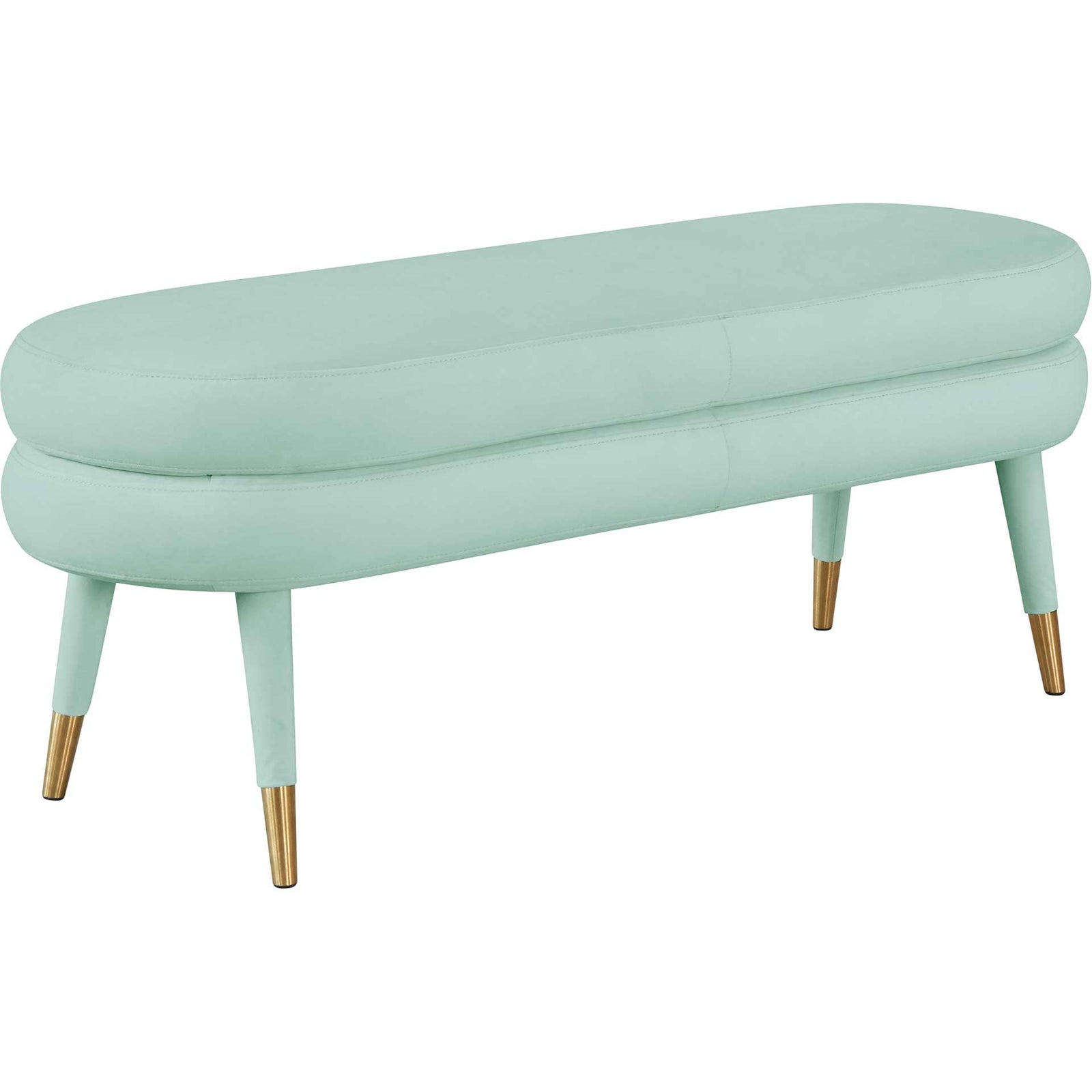 Beaumont Velvet Bench Sea Foam Green