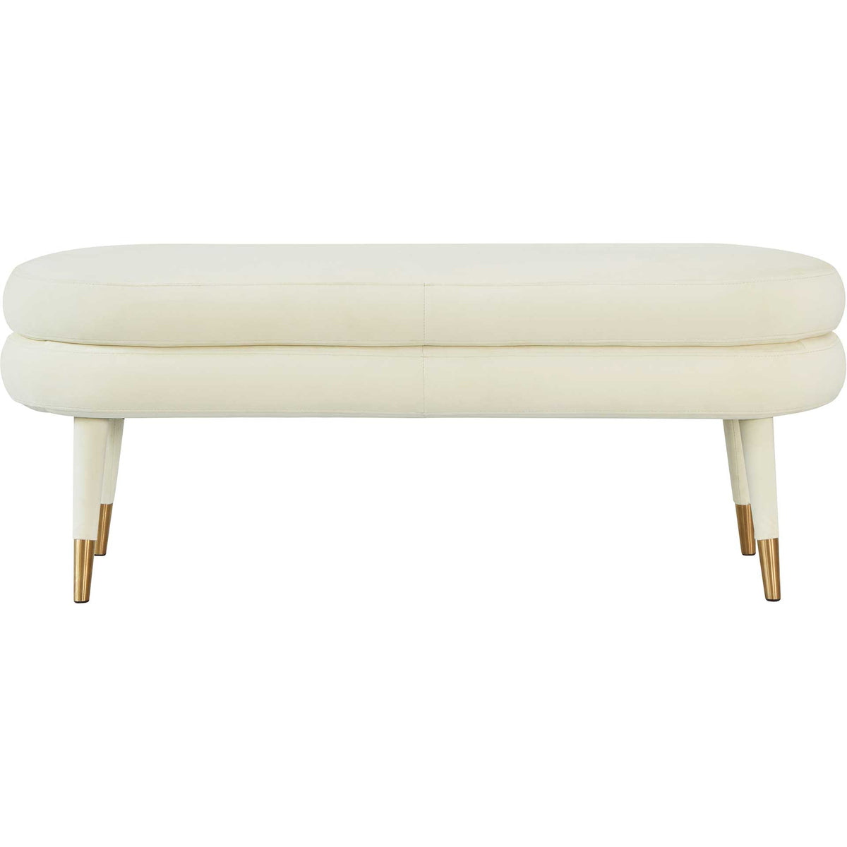 Beaumont Velvet Bench Cream