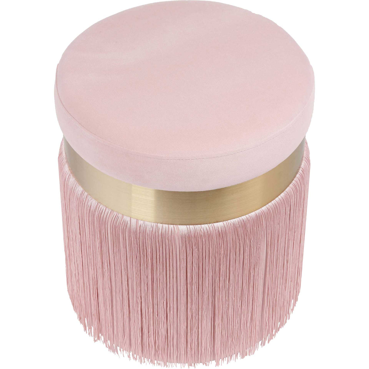 Maeve Tasseled Ottoman Blush