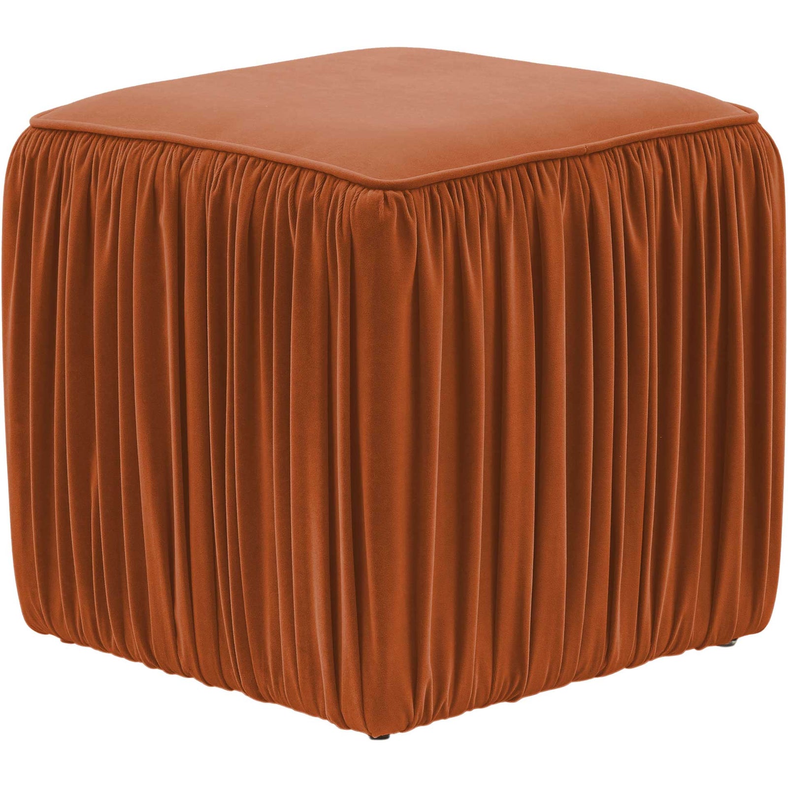 Moshe Pleated Ottoman Cognac