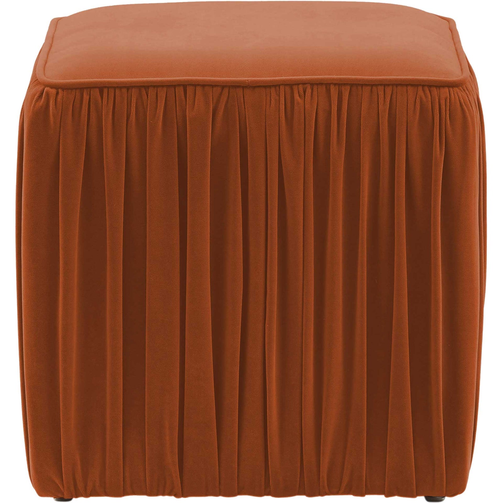 Moshe Pleated Ottoman Cognac