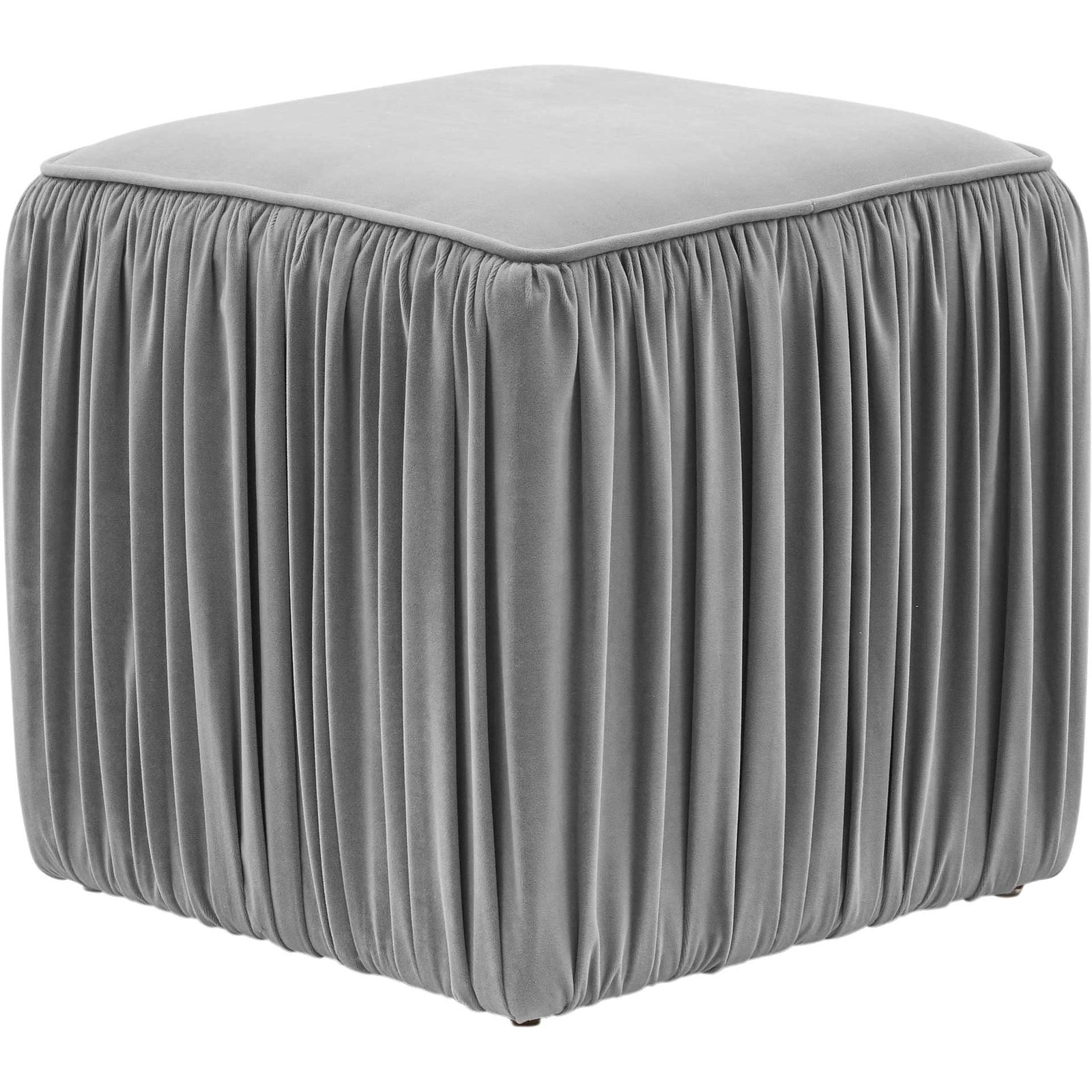 Moshe Pleated Ottoman Slate