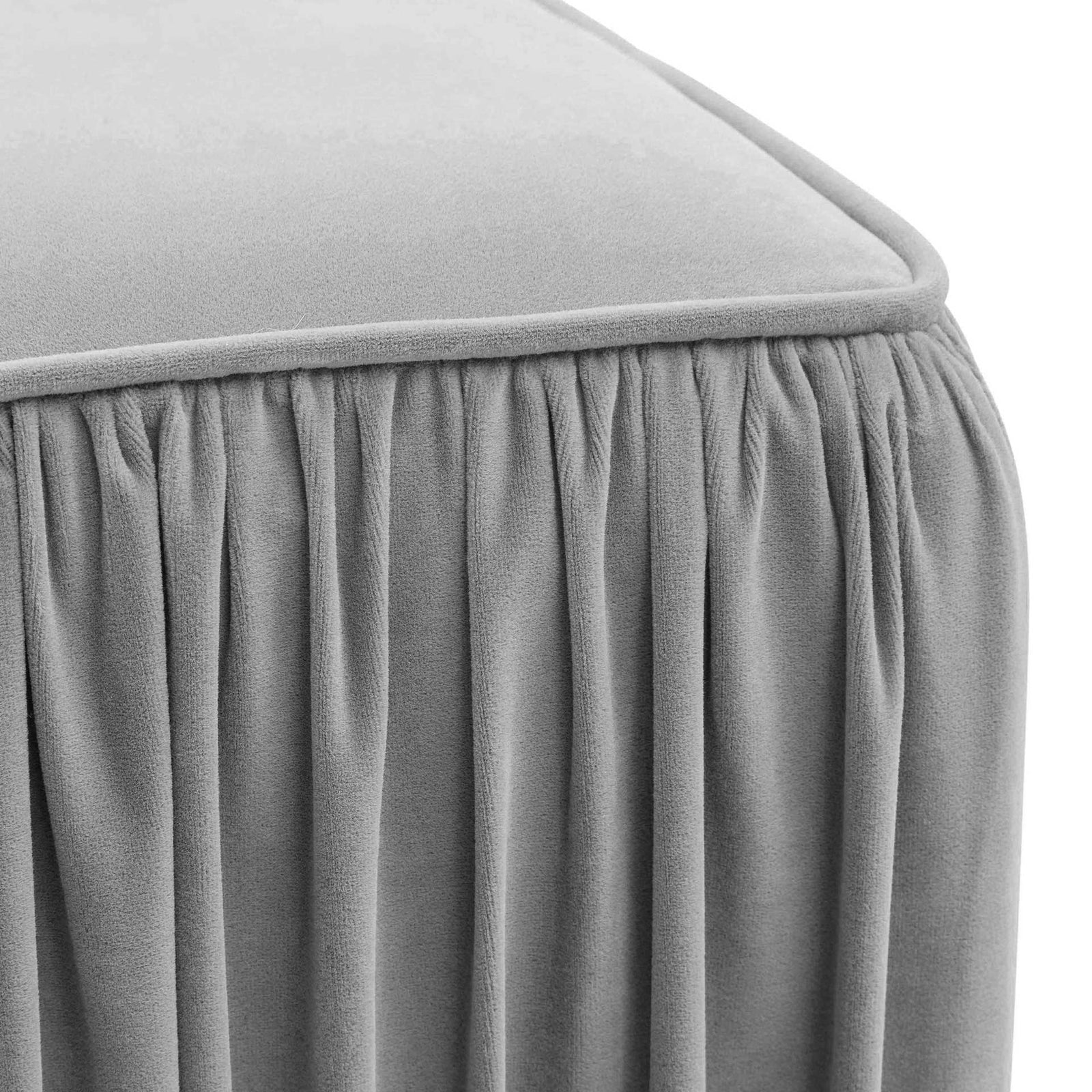 Moshe Pleated Ottoman Slate
