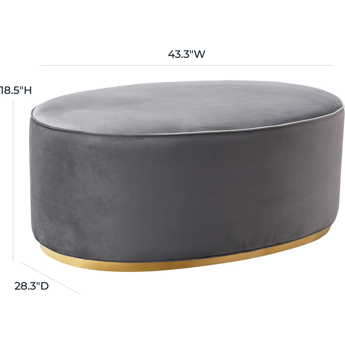 Scoop Ottoman Gray