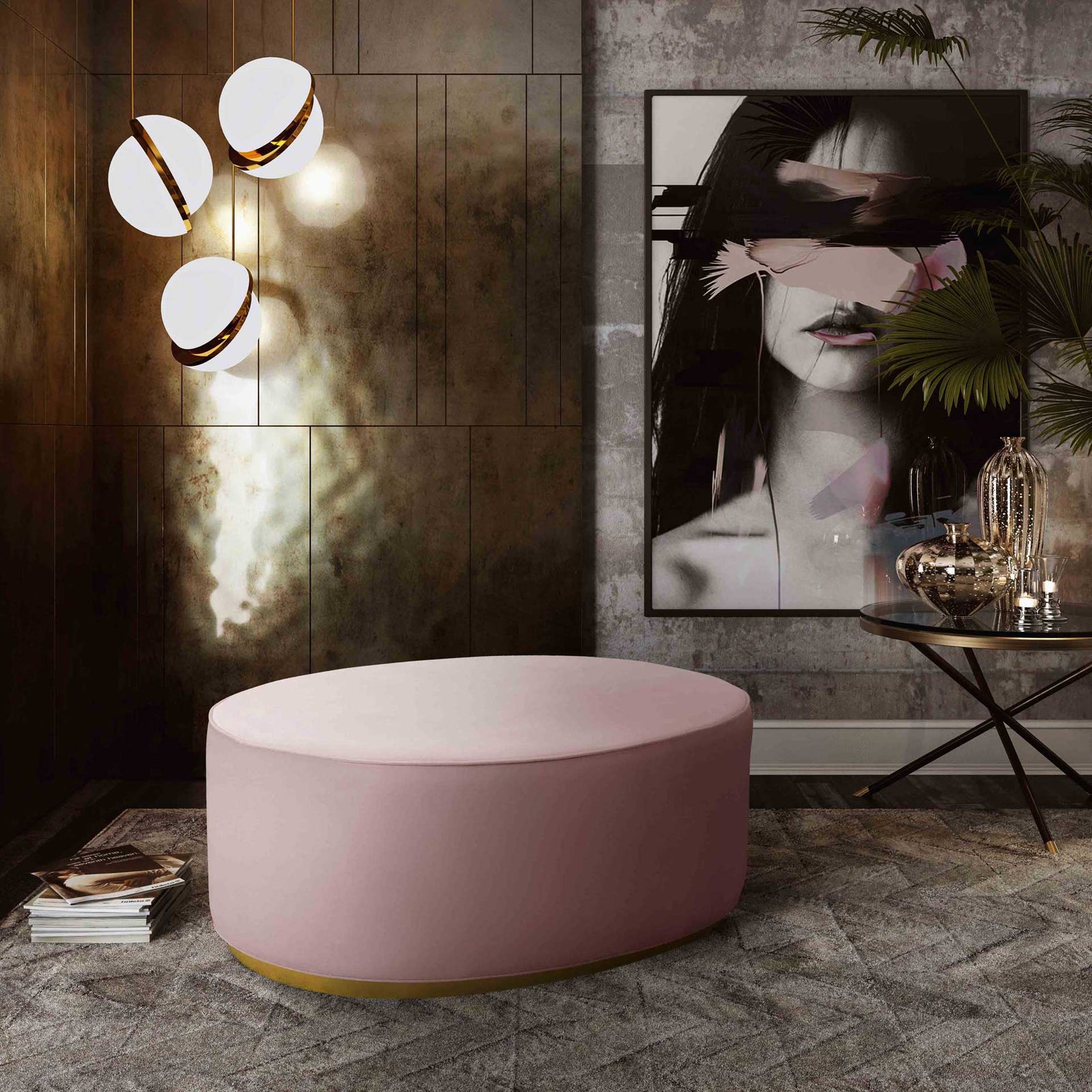 Scoop Ottoman Blush