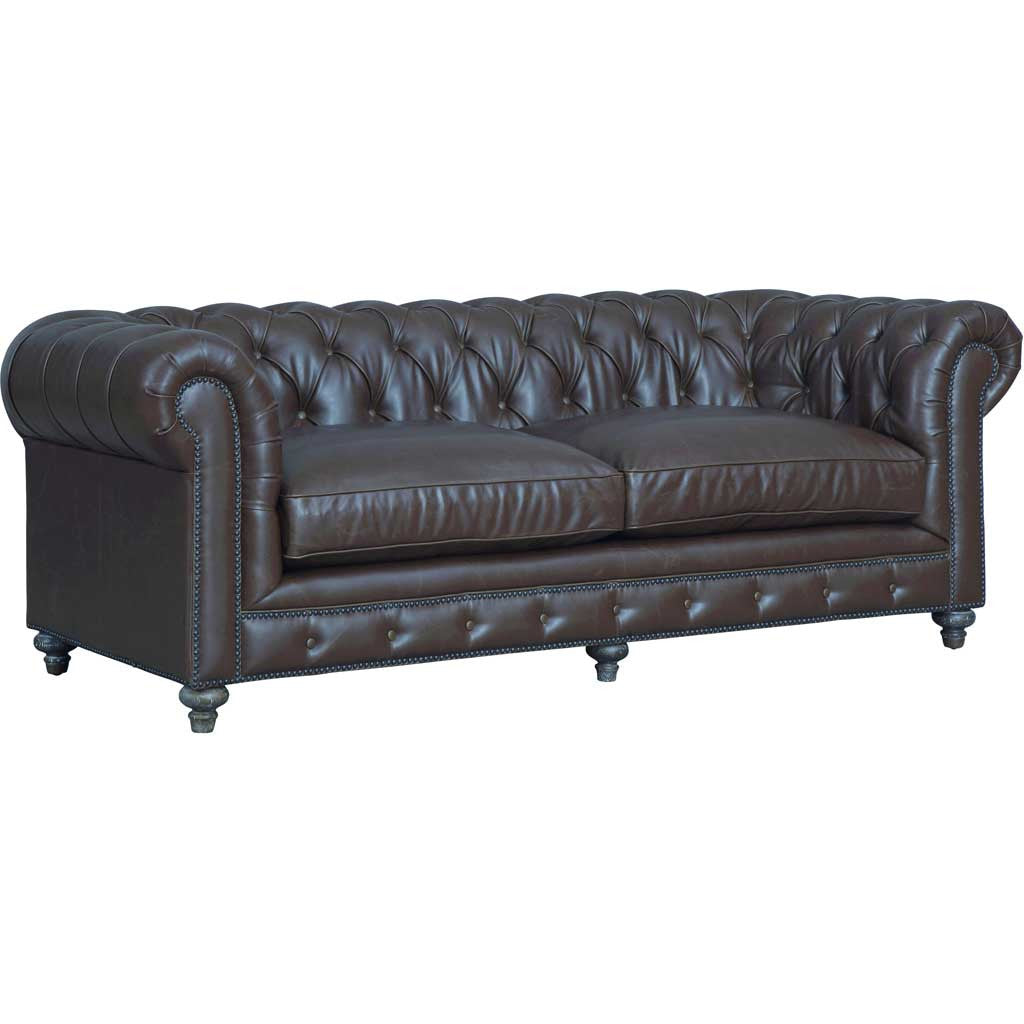 Duval Antique Brown Leather Sofa