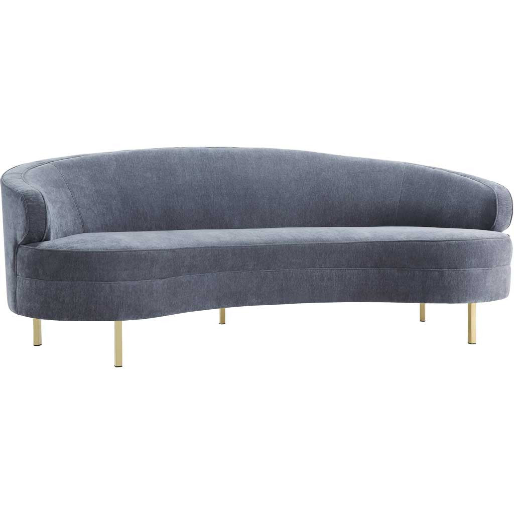 Bagneux Velvet Sofa Gray