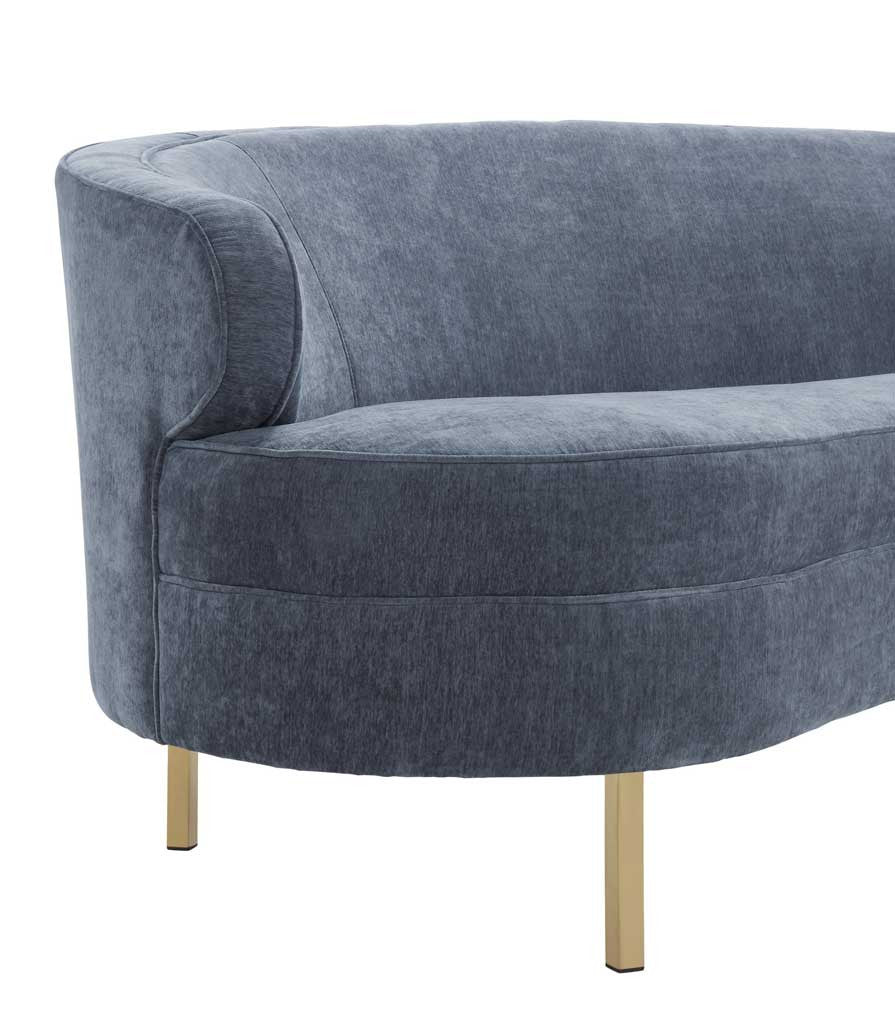 Bagneux Velvet Sofa Gray