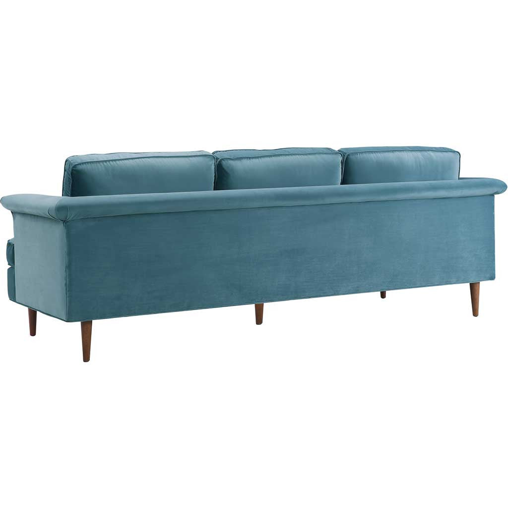 Pessac Velvet Sofa Sea Blue