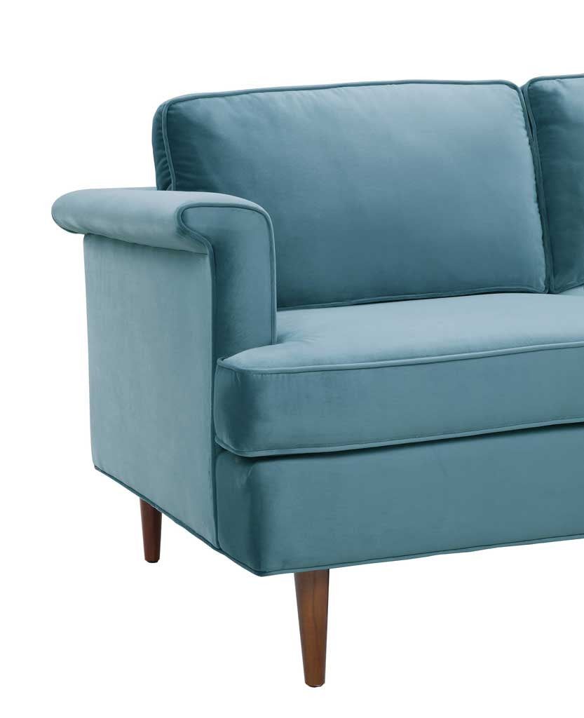 Pessac Velvet Sofa Sea Blue