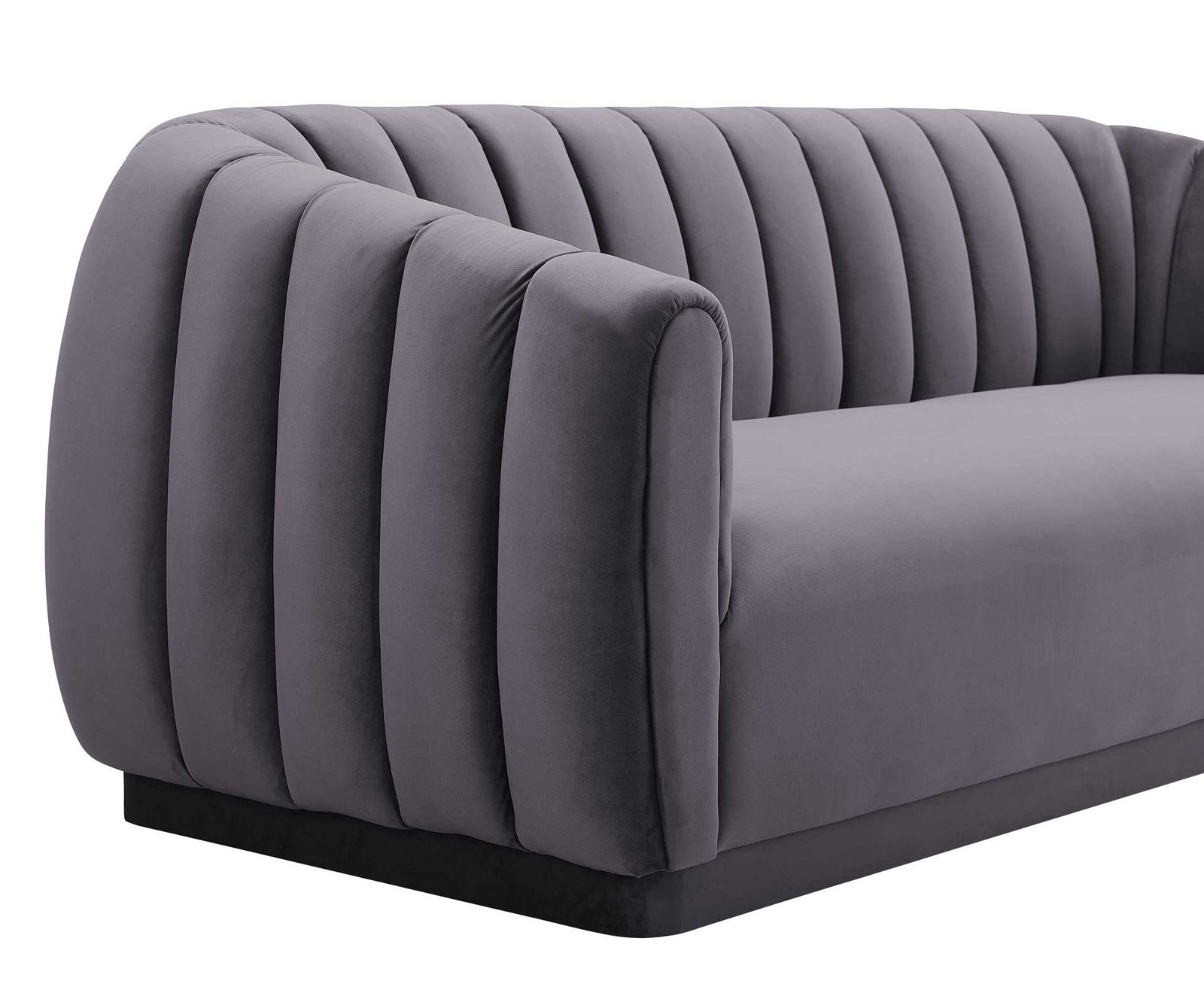 Arnold Velvet Sofa Gray