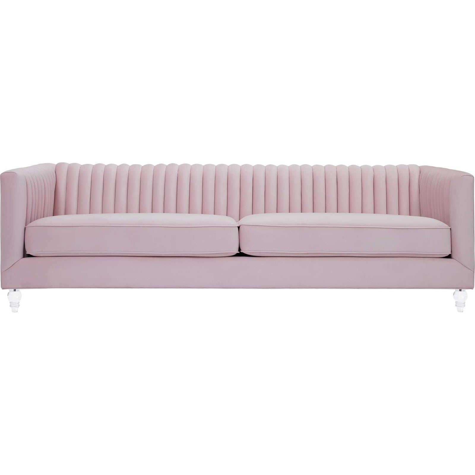 Aviate Velvet Sofa Blush