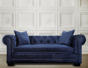 Norwood Navy Velvet Sofa
