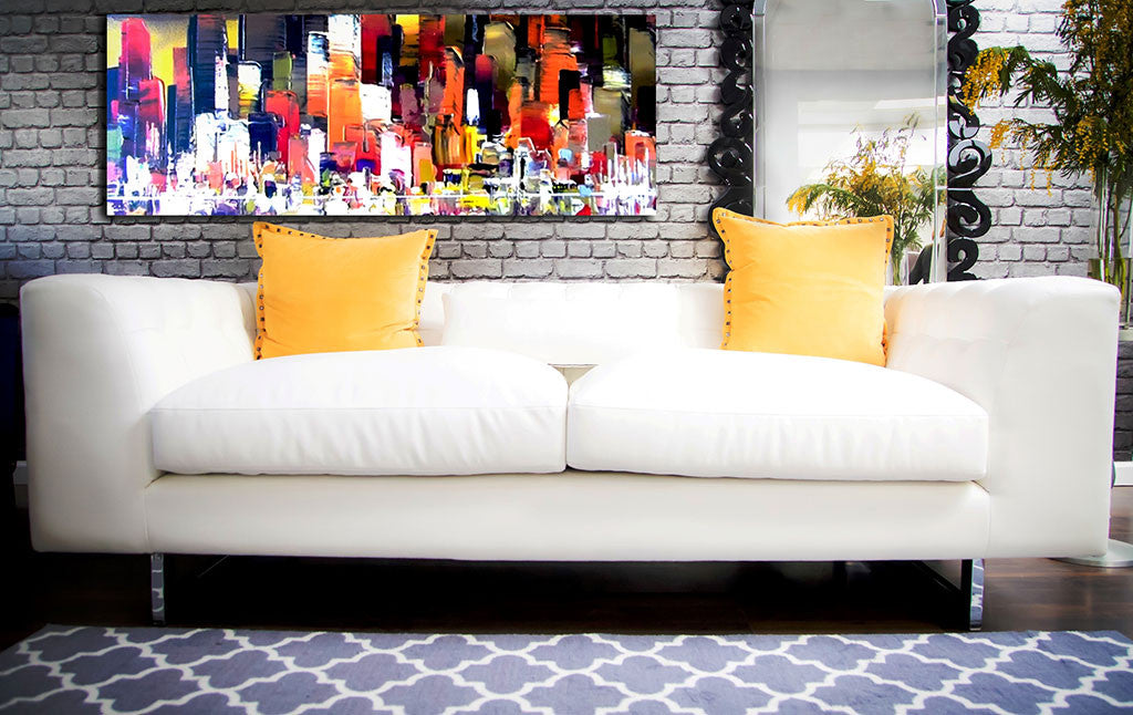 Vincent White Leather Sofa