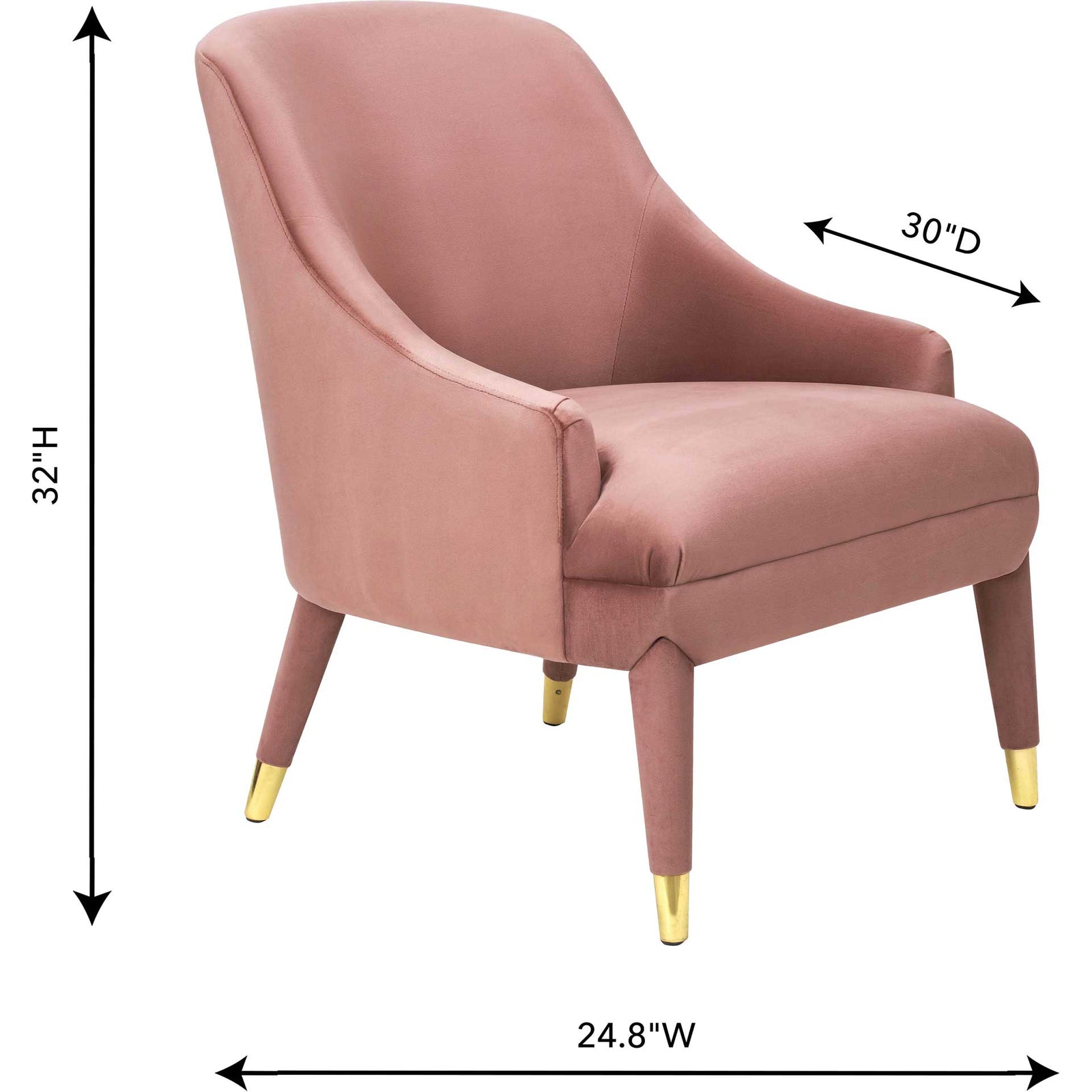 Orion Velvet Chair Dusty Rose
