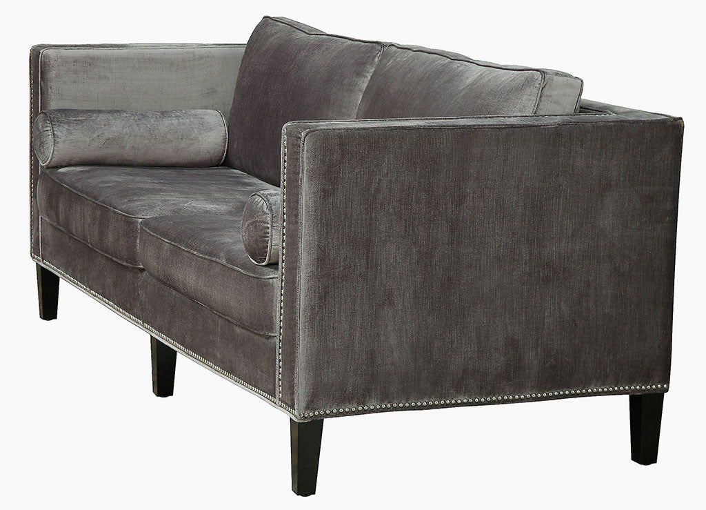 Cole Gray Velvet Sofa