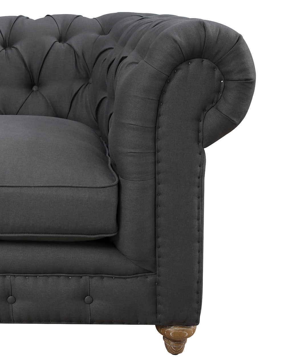 Oxby Gray Linen Sofa