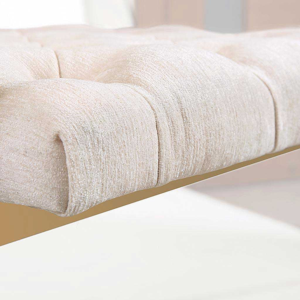 Essex Cream Velvet Chair Gold