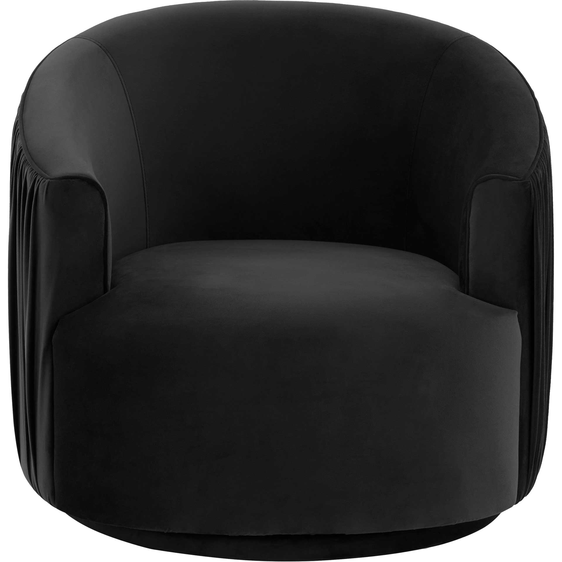 Lodi Pleated Swivel Chair Black