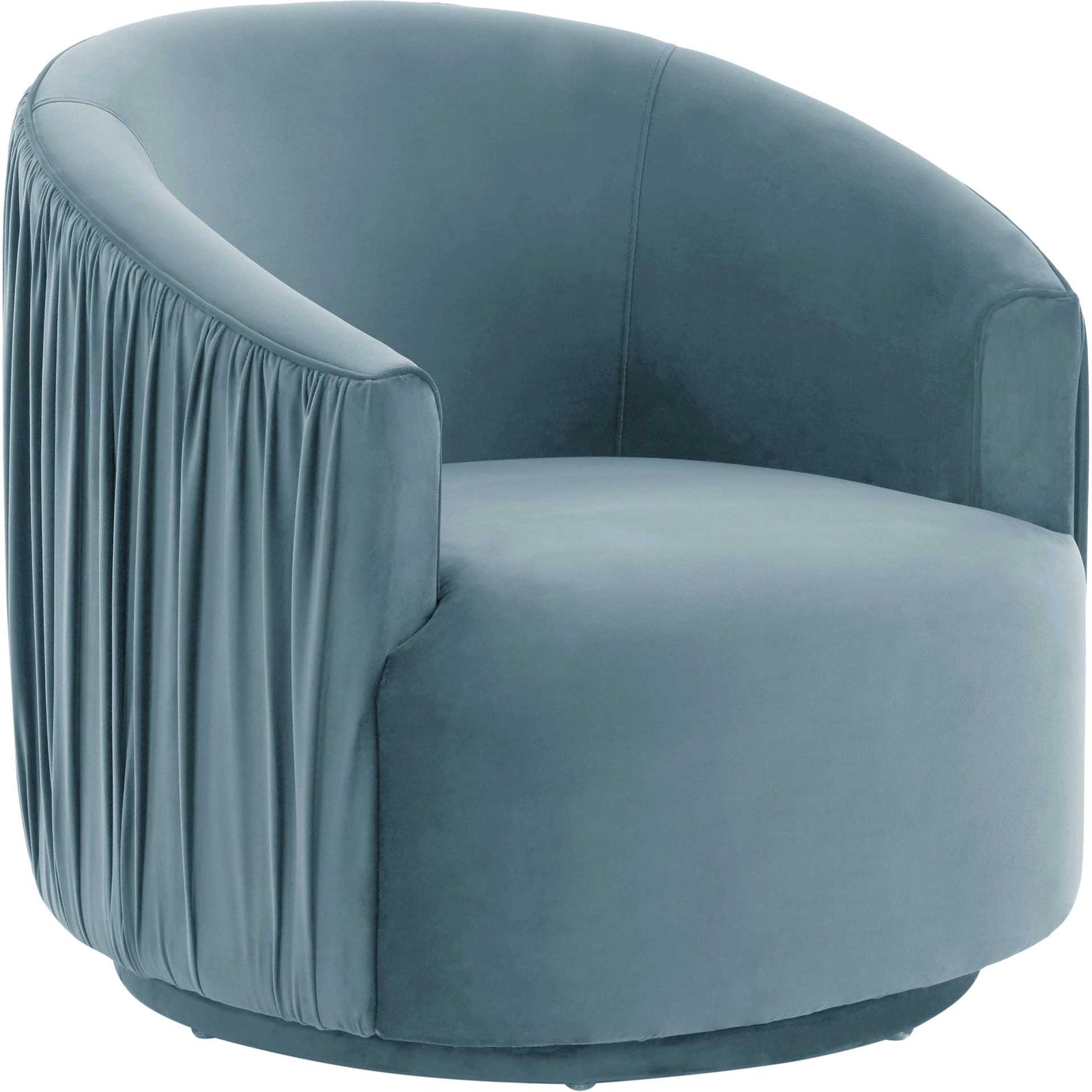 Lodi Pleated Swivel Chair Blue