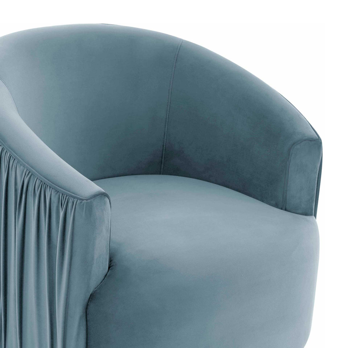 Lodi Pleated Swivel Chair Blue