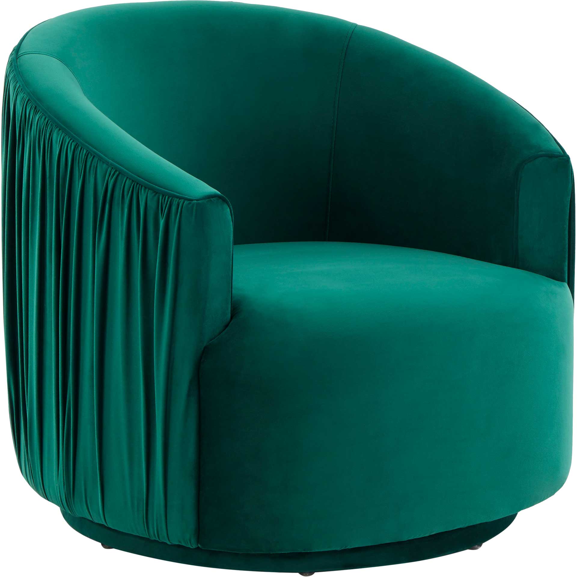 Lodi Pleated Swivel Chair Forest Green