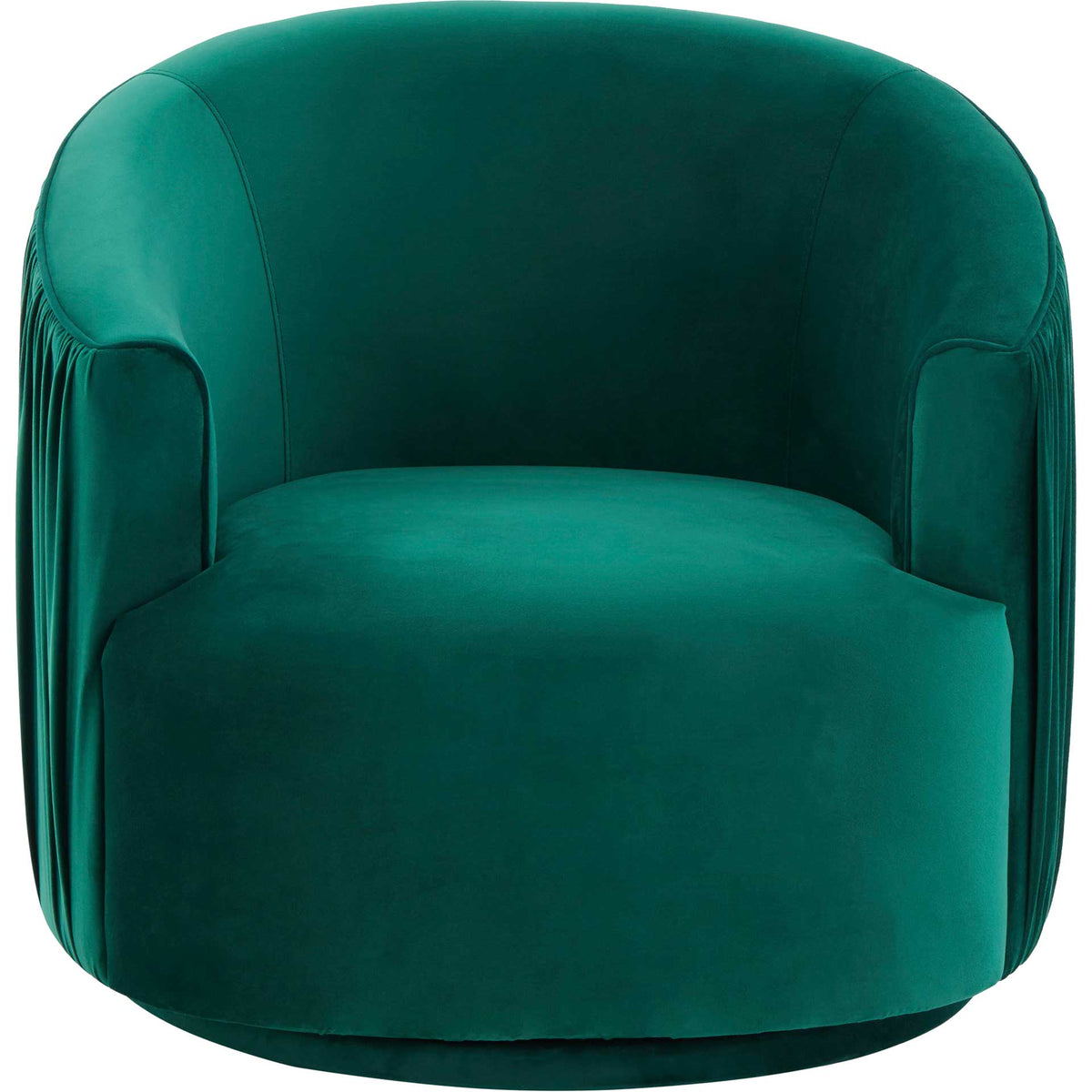 Lodi Pleated Swivel Chair Forest Green