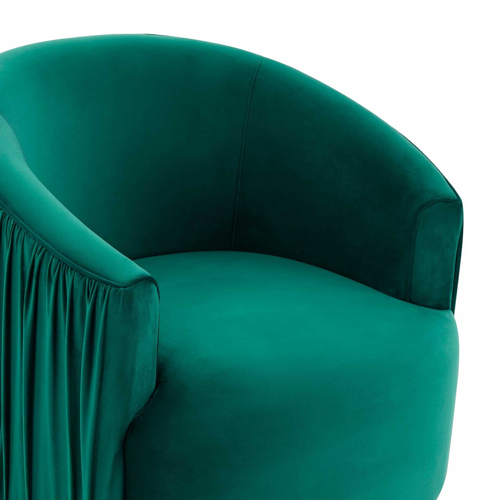 Lodi Pleated Swivel Chair Forest Green