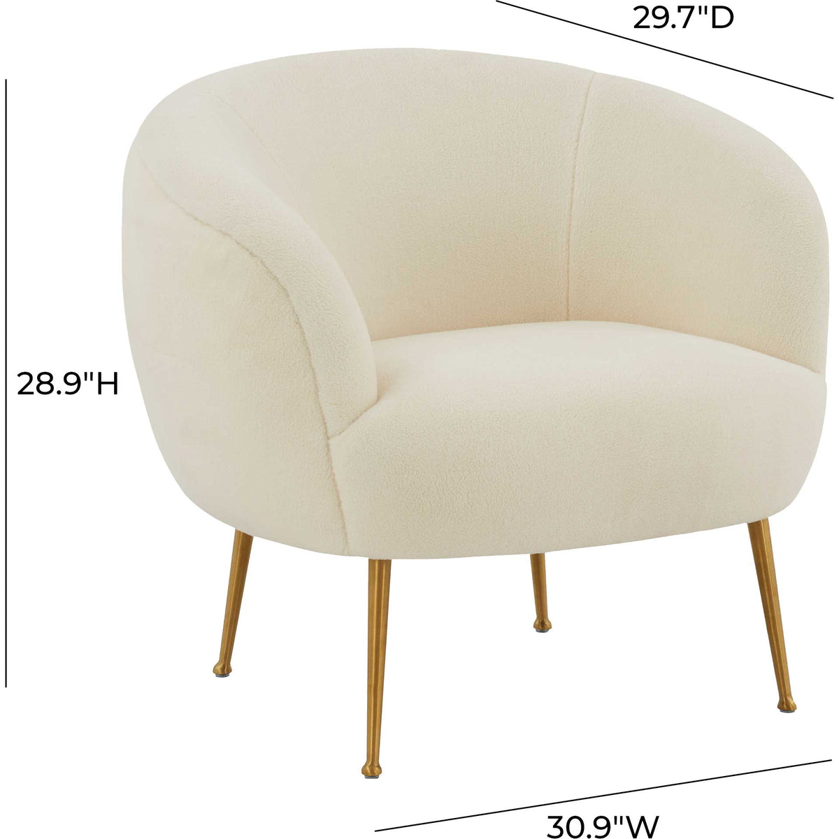 Pristine Faux Sheepskin Chair Cream