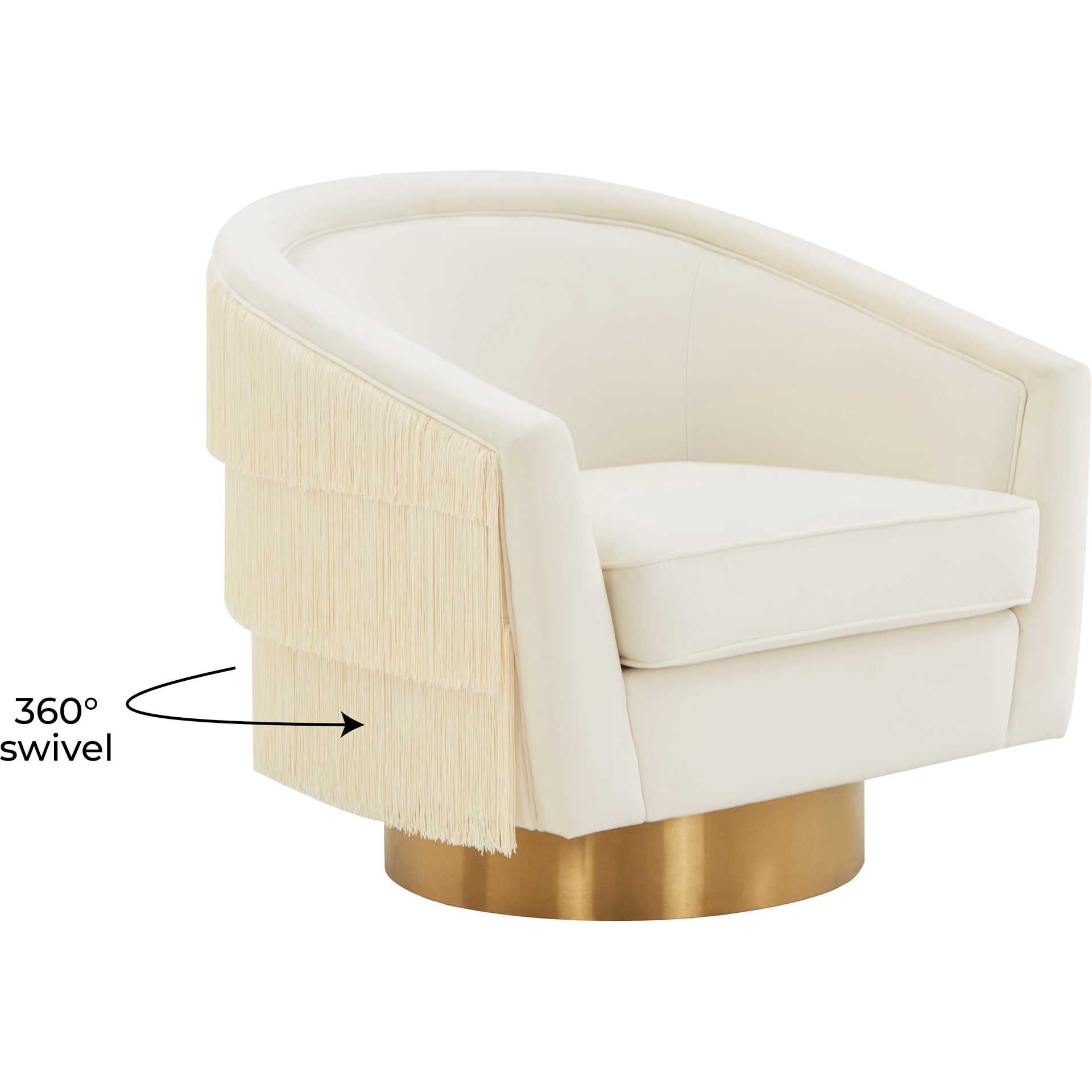 Fleur Swivel Chair Cream